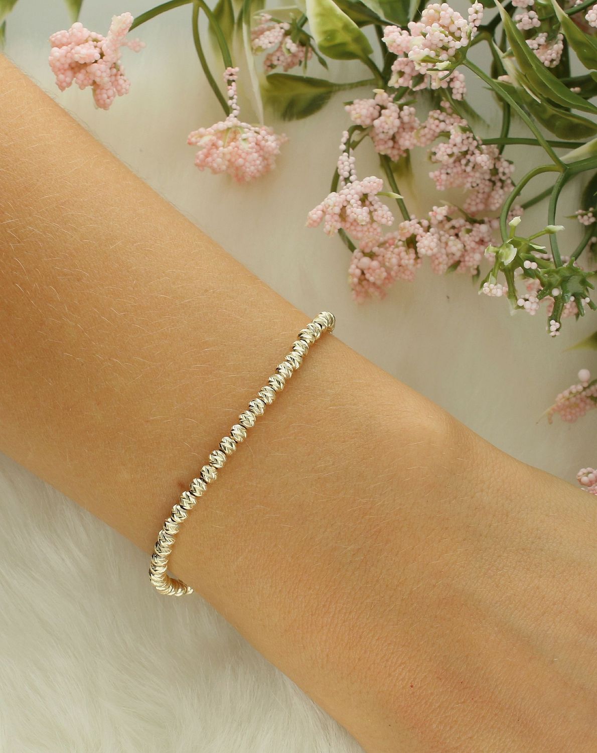 Bransoletka złota grawerowane kuleczki próba 375, BR 7604 375 5.jpg